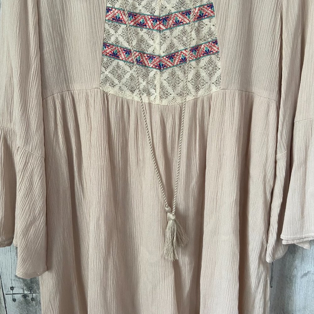 Flying Tomato Cream Bohemian Long Sleeve Tunic Top NEW Womens Small NWT - Picture 5 of 9